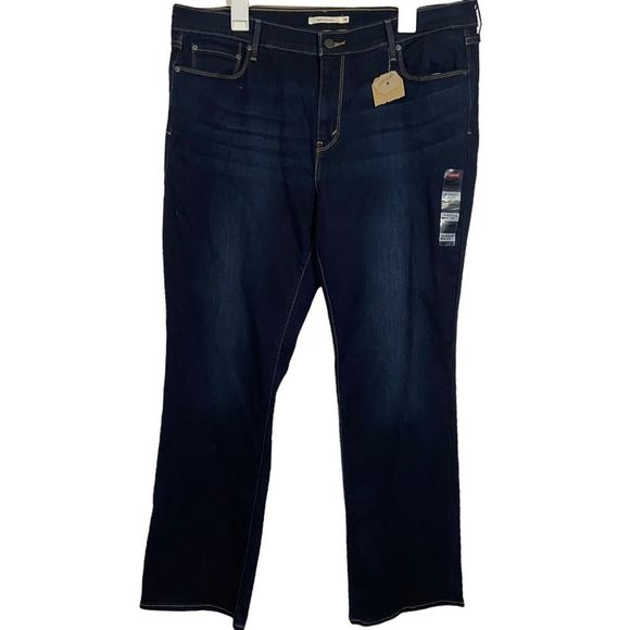 NWT Levi’s Plus Size 505 Dark Wash Straight Leg Jeans - Picture 1 of 3